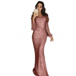 Naiste l&otilde;pukleit Tutt Varrukad Tutt Slim Fit V kaelaga &uuml;hev&auml;rviline litrid kalasaba&auml;&auml;re &otilde;htukleit kokteilipeokleit maksikleit S h&otilde;be