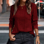 YYFS Naiste moe vabaaja s&uuml;gistalv &uuml;hev&auml;rvilise tr&uuml;kiga pikkade varrukatega O-kaelusega pulloverid ja pikad varrukad S hall v&auml;rv