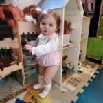 Tohutu suurusega 26-tolline kaisu simulatsiooniga beebinukk PIPPA Kaunid printsessist taass&uuml;ndinud v&auml;ikelapsenukud, mis on viimistletud 3D-v&auml;rvitud nahaga, pehmest riidest keha vasts&uuml;ndinud nukk cloth body