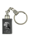 Irish Wolfhound - Crystal key ring with dog photo, illuminated key ring, unique gift by Art-Dog brand