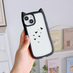 Pehmed kassik&otilde;rvaklapid telefoni&uuml;mbristele iPhone 16 15 13 12 11 Pro Max 14 Plus XR TPU kukkumiskindel l&auml;bipaistev akr&uuml;&uuml;list tagakaas N83 s&uuml;dame ja lehe kujundusega for iPhone XR