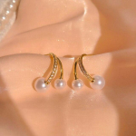 Uued Trendikad 14k Ehtsast Kullast Kattega Geomeetrilised Lihtsad P&auml;rlk&otilde;rvar&otilde;ngad Naistele T&uuml;drukutele Ehted Aaa Tsirkoon S925 H&otilde;ben&otilde;elaga Naastkingitus