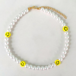 Popi isiksus, lihtne naeratav p&auml;rlikee Moodne t&uuml;druk naeratava n&auml;oga kaelakee