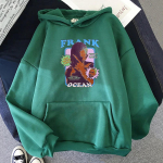 Frank O-ocean Blond kapuutsid Meeste t&auml;navariided Suurem&otilde;&otilde;tmelised vabaaja dressipluusid Graafilised pikkade varrukatega kapuutsiga s&uuml;gisene Pullover XS khaki