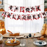 Halloweeni lipud, b&auml;nnerid, kaunistused, kaunistused, isetegemise seinale riputatavad paberist lipud kummitavatele