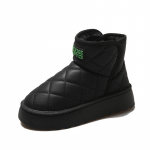 Paksu tallaga lumesaapad Naiste karusnahast integreeritud l&uuml;hikesed saapad paksendatud valge leivaga puuvillased kingad 36 khaki