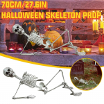 Halloween 70cm Skelett Simulatsioon Inimese Plastikust Skelett Kummitusmaja Rekvisiit Skeleti Dekoratsioon One Size valge