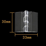 10 tk. vastupidavad l&auml;bipaistvad akr&uuml;&uuml;list kokkupandavad hinged, l&auml;bipaistvad pleksiklaasist hinged, 5 suurust 30*33mm