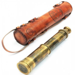 Messingist teleskoop East India Company 1818 Tracker Spyglass Scope 81,28 cm suurune nahk&uuml;mbrisega suveniiri koopia parim kingitus
