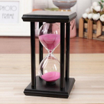 5/10/15/20/25/30 minutit Puidust liivakell Liiva taimer Moodne liivaklaasist kingitus Teekell Taimerid K&ouml;&ouml;k Kodukaunistamisliiv 30min roosa