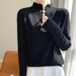 GMXIA P&uuml;stikrae, pikkade varrukatega kootud alumine s&auml;rk naiste poolk&otilde;rge kaelusega džemprid &otilde;huke, soe sisemine džempre Ilusad topid S punane