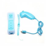 Mini Kitty &reg; Built-in Motionplus &agrave; distance 2 en 1 Manette Nunchuk - bleu