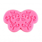 Lehtede lilleline silikoon&scaron;okolaadist Sugarcraft Fondant koogivorm DIY k&uuml;psetusvorm roosa