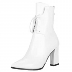 Moodsad naiste pahkluusaapad paeltega must roosa valge l&uuml;hike saabas naiste elegantne k&otilde;rge kontsaga s&uuml;gis talv peo tantsukingad suur suurus 48 39 valge