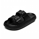 Suvised libisemisvastased poisid t&uuml;drukud sussid vabaaja libisemiskindlad rannasandaalid laste kingad laste sandaalid poiste suvised EVA pandlaga laste sussid 30 inner 18cm must