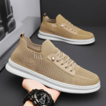 Moodsad Meeste V&otilde;rk-Tennised Hingavad Vabaajajalatsid V&auml;litingimustesse Kerged Jalutusk&auml;igukingad Meestele Mugavad Korterid Moodsad Mokassiinid Zapatillas Hombre 39 khaki