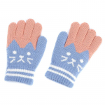 Armsad lapsed Paksendatud soojad kindad poistele T&uuml;drukutele Tudengid Talvise kassi kootud labakindad &otilde;ues kudumine Jalgrattas&otilde;idu Suusakindad helesinine v&auml;rv