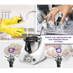 Asendusnuga Vorwerk Thermomix TM5 TM6 k&ouml;&ouml;gikombaini tarvikutele Roostevabast terasest noapea osad CHINA