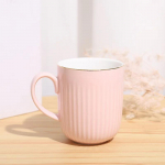 Kvaliteetne vertikaalse triibuga keraamiline kruus Kohvi-tee Tassid kohvi Paarile Kingitus Originaalsed kruusid Teejoogin&otilde;ude tasuta kohaletoimetamine 400ml sinine