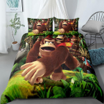 Ahvi Multikas Donkey Kong Tekikott Komplekt King Queen Double Full Twin &Uuml;hekordne Suurus Voodipesukomplekt 140x200cm 3pcs
