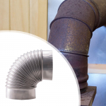 90-kraadine p&otilde;lve pliiditoru, suitsutoru adapteri, roostekindla roostevabast terasest korstna jaoks ID 15.3cm