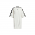 Adidas Originals Suur T-s&auml;rkkleit Spordikleit Mugav L&otilde;tv Kolm triipu &Uuml;mmargune kaelus L&uuml;hike varrukas Kleit Naiste Kleidid Valge JD5773 M