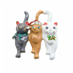 Uus toode Personality Armas tilkuv &otilde;li Three Cats Pross Meeste ja Naiste Pins Pross Aksessuaaridega