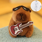 Kitarr Kapibala plush m&auml;nguasi, multifilm, kapybara ripats, pehme t&auml;idetud nukk, v&otilde;tmehoidja, auto v&otilde;tmehoidja, seljakott, koti kaunistus