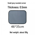 K&otilde;rge temperatuurikindlast silikooniga kaetud klaaskiust BBQ tulekindel matt v&auml;litingimustes telkimiseks rounded corners 46*35-5mm hall v&auml;rv