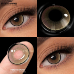 EYESHARE 1 Pair Natural Colored Contact Lenses for Eyes Brown Beautiful Pupil Blue Eye Lenses Yearly use