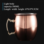 550 ml 18 untsi vasardatud vasega kaetud Moskva muula kruus &otilde;lletass kohvitass kruus vasega kaetud baari joogin&otilde;ud 401-500ml