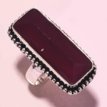 Purple Chalcedony Gemstone Handmade Thanksgiving Gift Jewelry Ring 6.75 v1t55