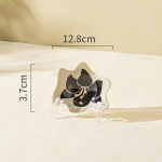 Retro lilledega keraamiline taldrikvalgusti luksuslik restorani praaditaldrik p&auml;rastl&otilde;unatee magustoidu puuviljataldrikud peened mustad lauan&otilde;ud