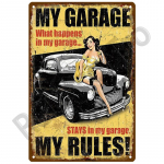 Garaaž Auto Retro Dekoratiivne Maja Metallist Silt Plaat Plakatid Seinal Plekist Silt Vintage Plakat Dekor Seinakunst Ruumi Kaunistus 20 x 30cm