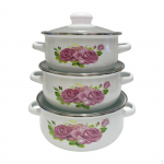 3 t&uuml;kki emailitud hautamispott majapidamises hautamiseks kaasaskantav keraamiline supikomplekt k&ouml;&ouml;gin&otilde;ud jaoks valge