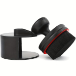 Premium Vegankummide l&auml;ike pealekandmise pintsel alusega, Autode detailipuhastuspintsel - Vastupidav nailon, Ideaalne autode detailipuhastuseks ja puhastamiseks, Must Punane