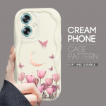 Armas koomiksimustriga kreemjas tekstuuriga korpus, lainelise servaga pehme silikoonkaanega telefoni&uuml;mbris OPPO Reno Realme jaoks OPPO A53 2020 must