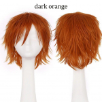 S-noilite s&uuml;nteetiline l&uuml;hike parukas Sinine Pruun Must Naiste Meeste Kost&uuml;&uuml;m Peopea Parukad Juuksed 12inches tumeoranži v&auml;rvi