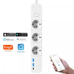 Melery EL Wifi Smart Things Pikendusjuhe 3 AC Pistikupesa USB Type-C Pistikupesa Kaugjuhtimispuldiga Tuya Yandex Alexa Dot Google Home