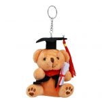 L&otilde;petamise kaisukaru PhD m&uuml;tsiga, h&uuml;poallergeenne pl&uuml;&uuml;sist t&auml;idisega loom, laste kaaslane-nukk, v&otilde;tmehoidja aksessuaar ja laua kaunistus l&otilde;petajatele valge