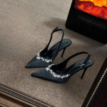 Terava ninaga sandaalid moes banketikingad seksikad mustad stiletto k&otilde;rged kontsad naiste 2025 uued &uuml;he s&otilde;naga kivikestega &uuml;hekordsed kingad 40