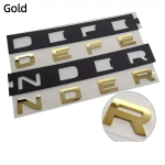 1 tk 3D ABS Mustad T&auml;hed DEFENDER M&auml;rk Auto Esiosa Kapoti Kleebised Decals Defender Embleemi Tarvikutele Gold
