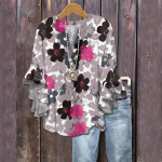 Naiste suvised topid, armsad V-kaelusega 3/4 varrukatega pluusid, lilleprindiga topid, vabaaja s&auml;rgid XXL