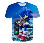 2025 MINISO Suvine uus stiil Sonic T-s&auml;rk Lasteriided Poiste multikas M&auml;ng Sonic Poiste riided Laste T-s&auml;rk Riietus T&uuml;drukutele 160