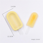 Kodune j&auml;&auml;tisevorm Gelato vorm silikoonist paprikavorm DIY j&auml;&auml;tiset&ouml;&ouml;riistad Mini pikk kaanega koogivorm kollane