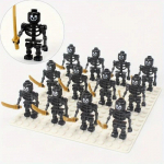 5 tk Skeletis&otilde;durite ehitusklotsid Halloweeni minifiguurid klotsid Ninja luust inimesed Armee Skelettkorpus Loov m&auml;nguasi lastele
