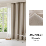 Kvaliteetne kreemikas pimendav magamistoakardin: Lihtne, Luksuslik Valgust blokeeriv kangas Price per Meter (Grommet Finished) - Shaped