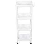Vannitoa tornriiul Plastikust Vabaltseisev Hoiuriiul Korraldaja Multifunktsionaalne Riiulis&uuml;steem 4 Layers (with Wheels)