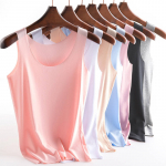 Naiste p&otilde;hjavest Ice Silk &Otilde;mblusteta Varrukateta Puhas V&auml;rv Plus Size veniv &Uuml;markaelus Kuiv Kuiv Jahutus Kamisol Suvine Tutvumisleht Kontoripuhkus 4XL