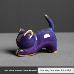 Armas keraamiline kassipoegade kaunistus lauaplaadiga elutuba Loominguline teelaud V&auml;ike peen kaunistus kalamahuti maastikuga tee lemmikloom Gift box style